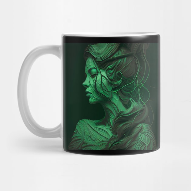 Abstract Green Woman Art by idrockthat